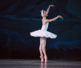 female ballerina on the stage Stock Photo 05