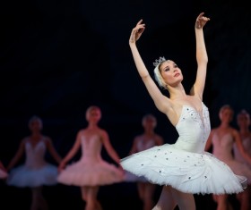 female ballerina on the stage Stock Photo 06
