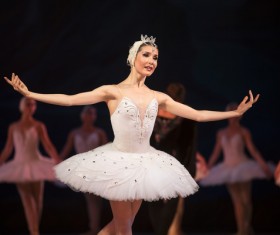 female ballerina on the stage Stock Photo 07