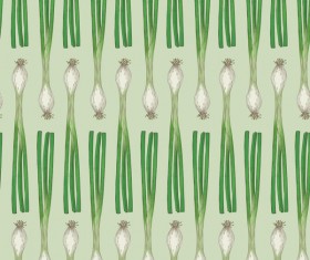 green onion seamless pattern vector