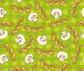 mushroom seamless pattern vector