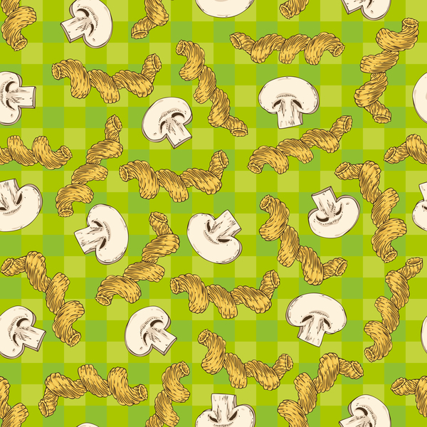 mushroom seamless pattern vector