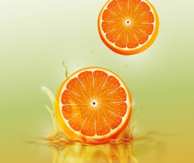 orange splash background vector