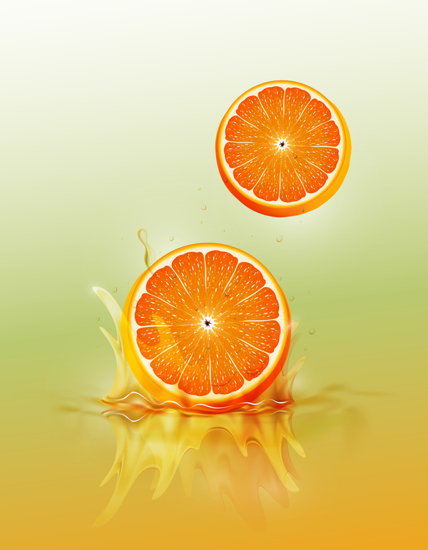 orange splash background vector