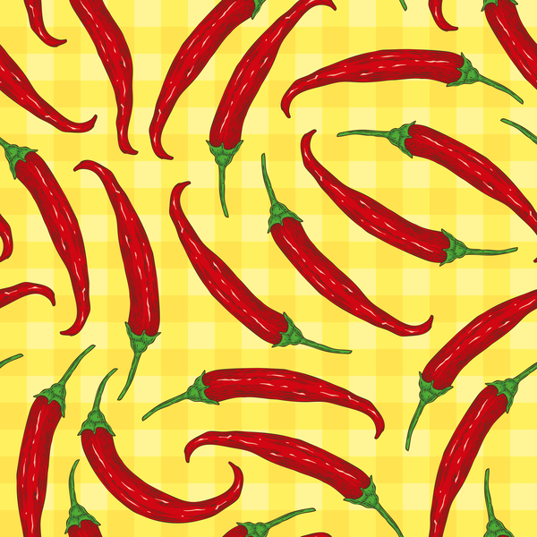 pepper seamless pattern vector material 01