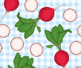 radish seamless pattern vector 02