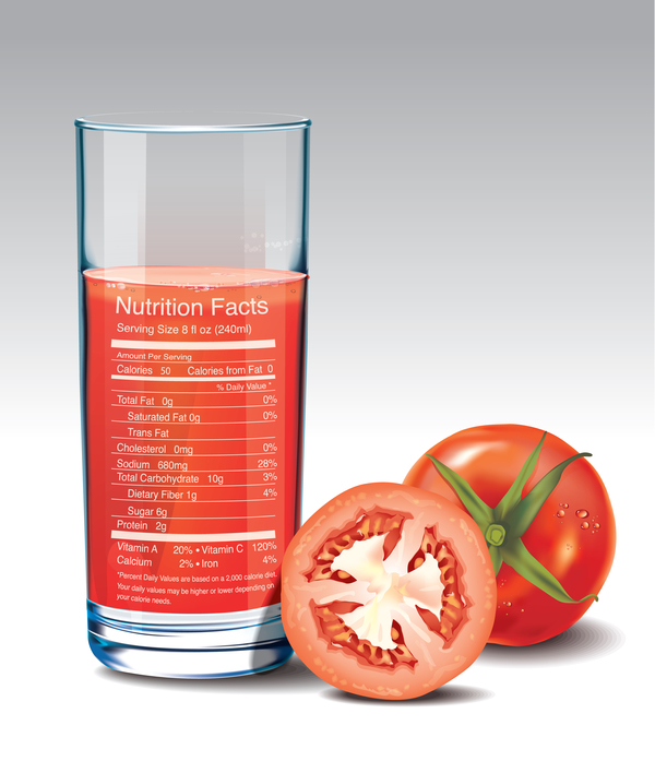 tomato juice vector