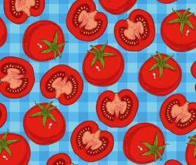 tomatos seamless pattern vector