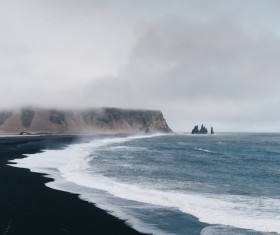 wavy beach Stock Photo