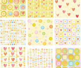 4 Kind cute seamless pattern vector