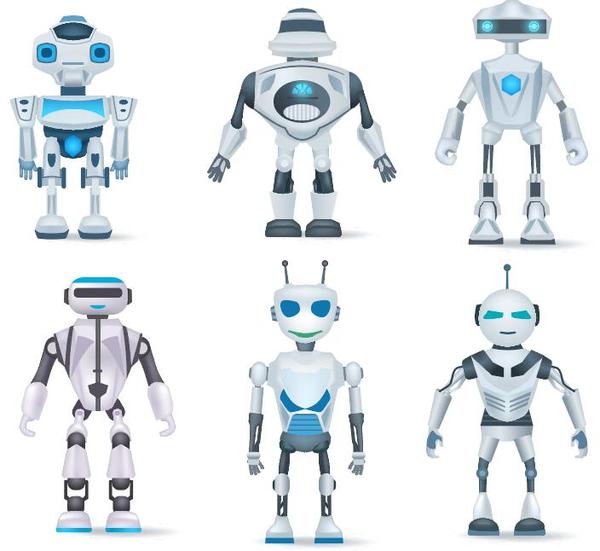 6 Kind robots model vector