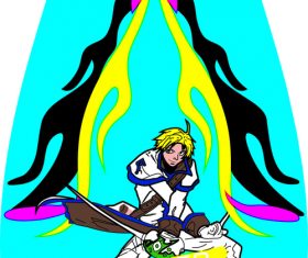 ANIME cartoon character vector