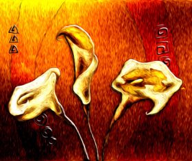 Abstract flower oil painting texture Stock Photo 03