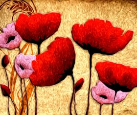 Abstract flower oil painting texture Stock Photo 05