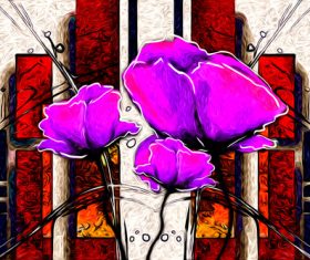 Abstract flower oil painting texture Stock Photo 06