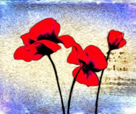 Abstract flower oil painting texture Stock Photo 09