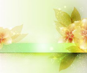 Abstract flower with leaves background art vector