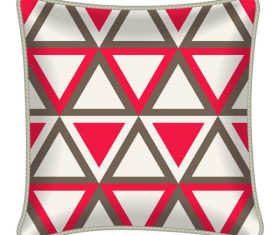 Abstract triangle pattern with pillow template vector