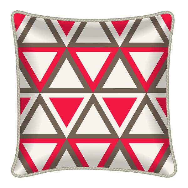 Abstract triangle pattern with pillow template vector