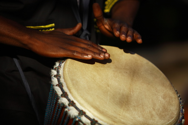African tambourine Stock Photo 01