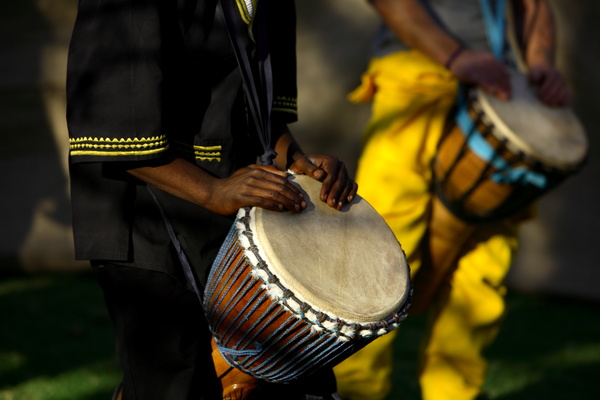 African tambourine Stock Photo 03