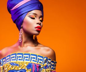 African woman wearing national dress fashion posing Stock Photo 20