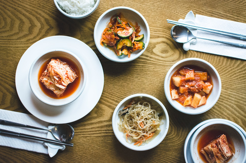 All kinds of Korean Kimchi Stock Photo