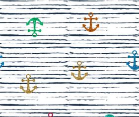 Anchor seamless pattern vector 05