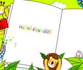 Animals and books vector