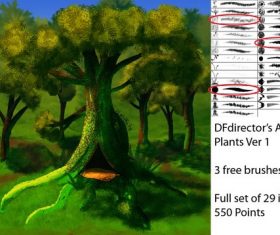 Artsy Plants Photoshop Brushes