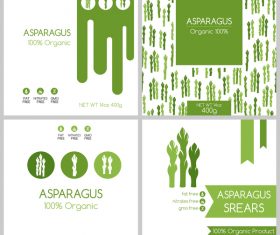 Asparagus package box template vector