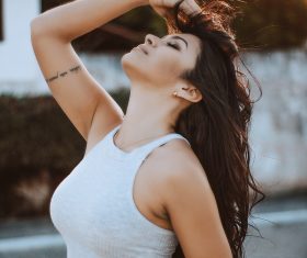 Attractive young woman in casual style Stock Photo