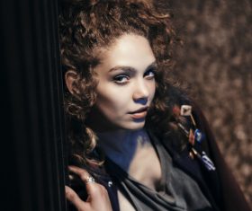 Attractive young woman posing in casual style Stock Photo