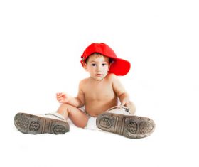 Baby and adult shoes Stock Photo 07
