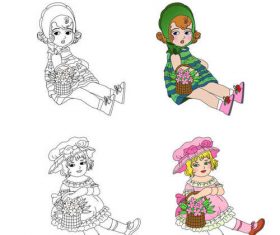 Baby creative illustration vector