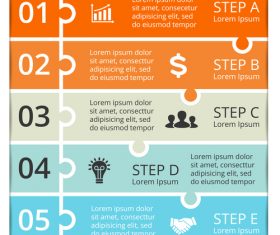 Banner option graphs Infographic template vector 01