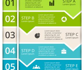 Banner option graphs Infographic template vector 04