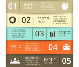 Banner option graphs Infographic template vector 07