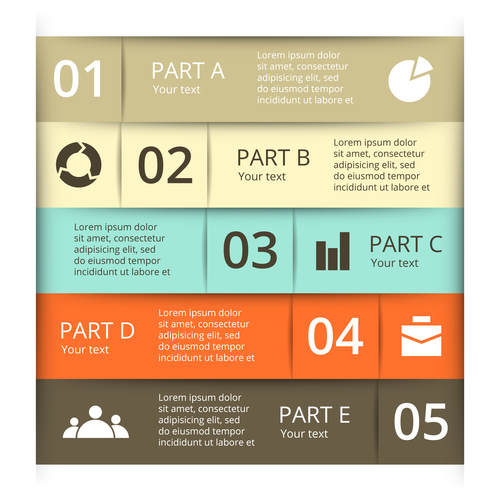 Banner option graphs Infographic template vector 07