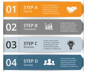 Banner option graphs Infographic template vector 08