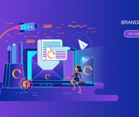 Baranding flat design concept vector