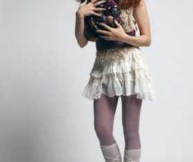 Beautiful and lively fashion model Stock Photo