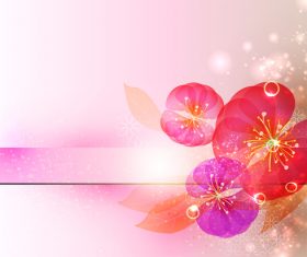 Beautiful cricle flower with abstract background vector