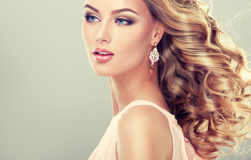 Beautiful model with elegant hairstyle Stock Photo 01