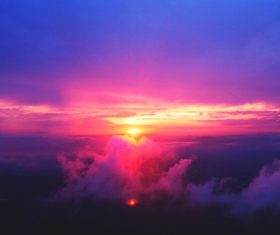 Beautiful morning glow Stock Photo