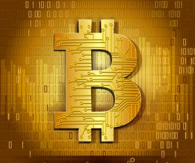 Bitcoin business infographic vector template 05