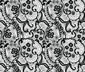 Black lace pattern vector design 05