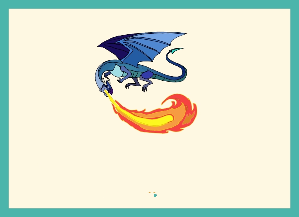 Blue Fire Dragon vector
