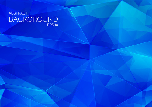 Blue geometric shapes abstract vector background free download