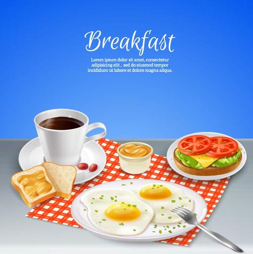 Breakfast design elements vector 01